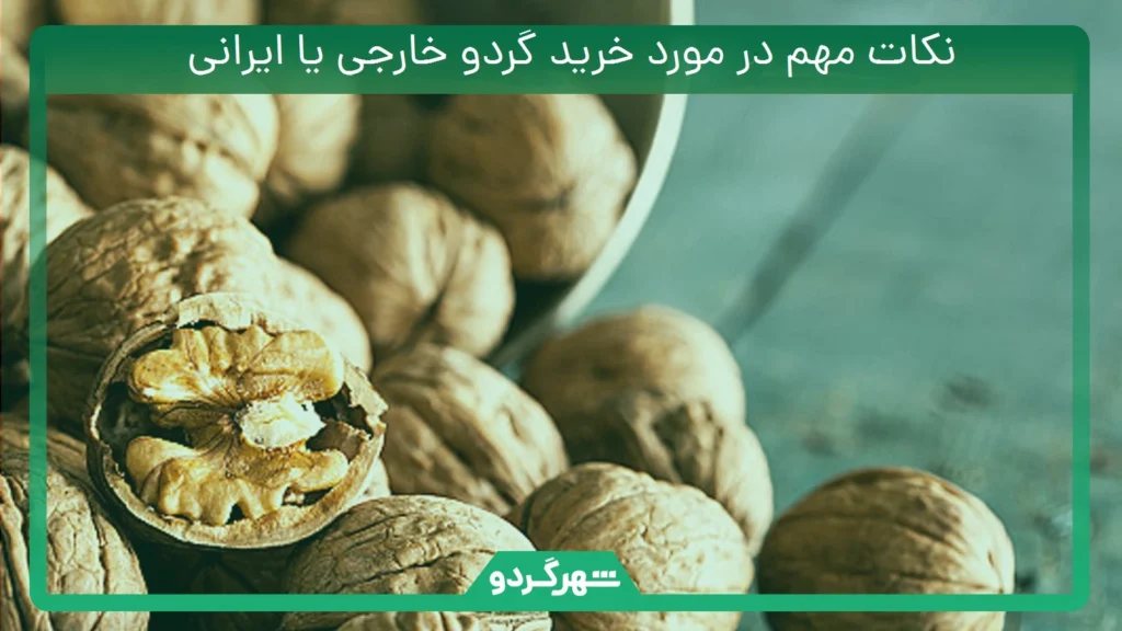 نکات مهم در مورد خرید گردو خارجی یا ایرانی