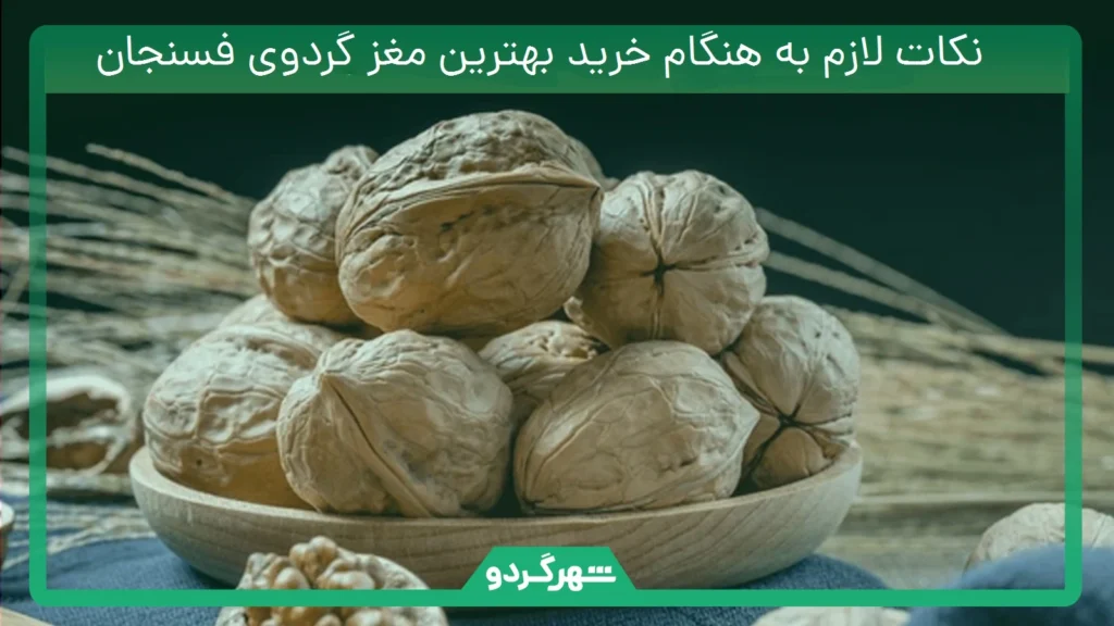 نکات لازم به هنگام خرید بهترین مغز گردوی فسنجان