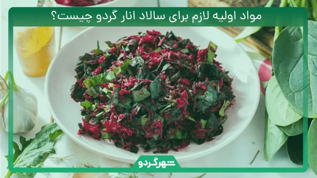 مواد اولیه لازم برای سالاد انار گردو چیست